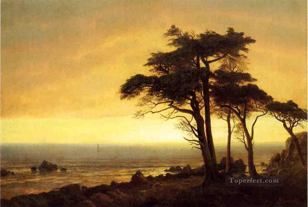 California Coast Albert Bierstadt Landscapes river Oil Paintings